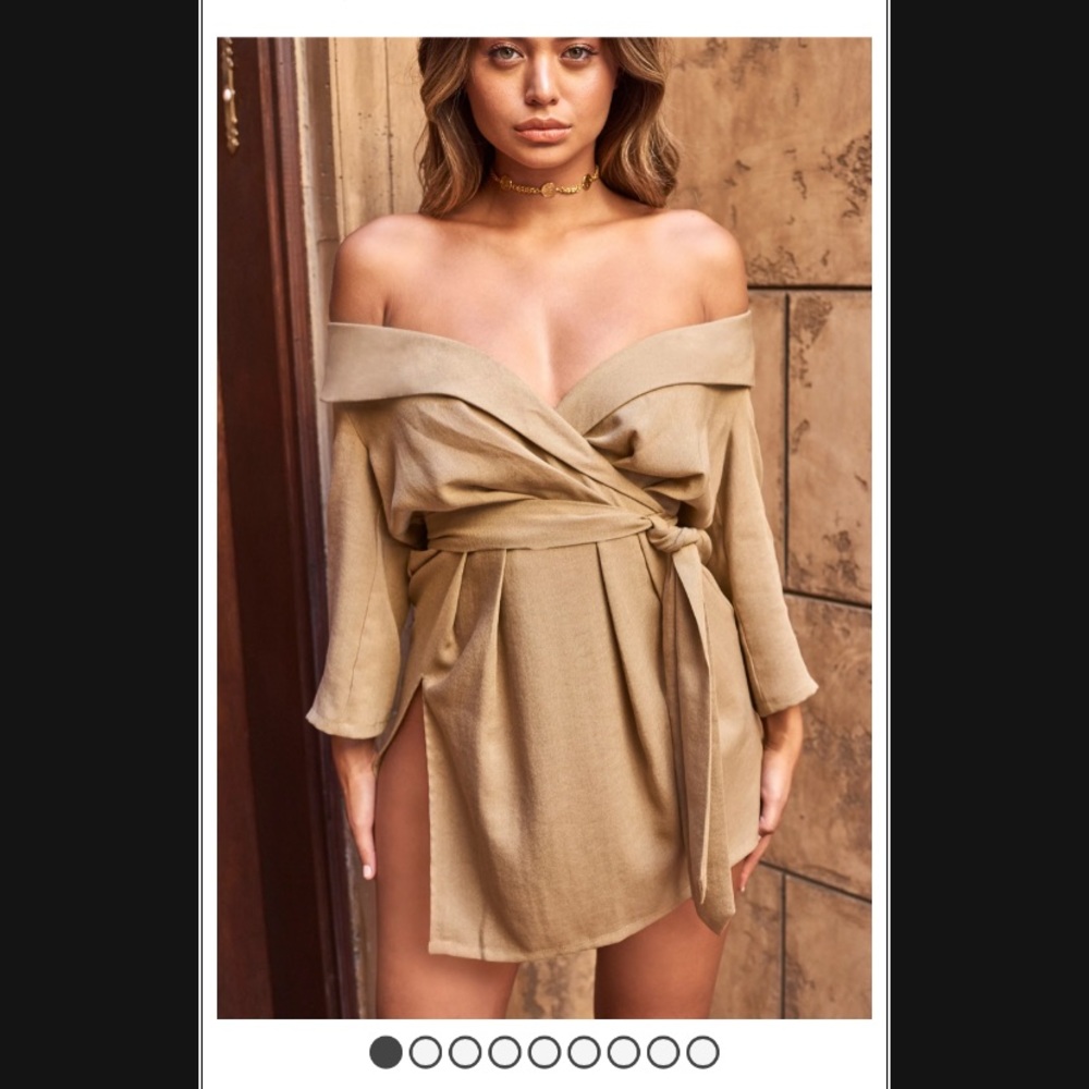 Oh Polly “Not Your Baby” Linen Mini Dress